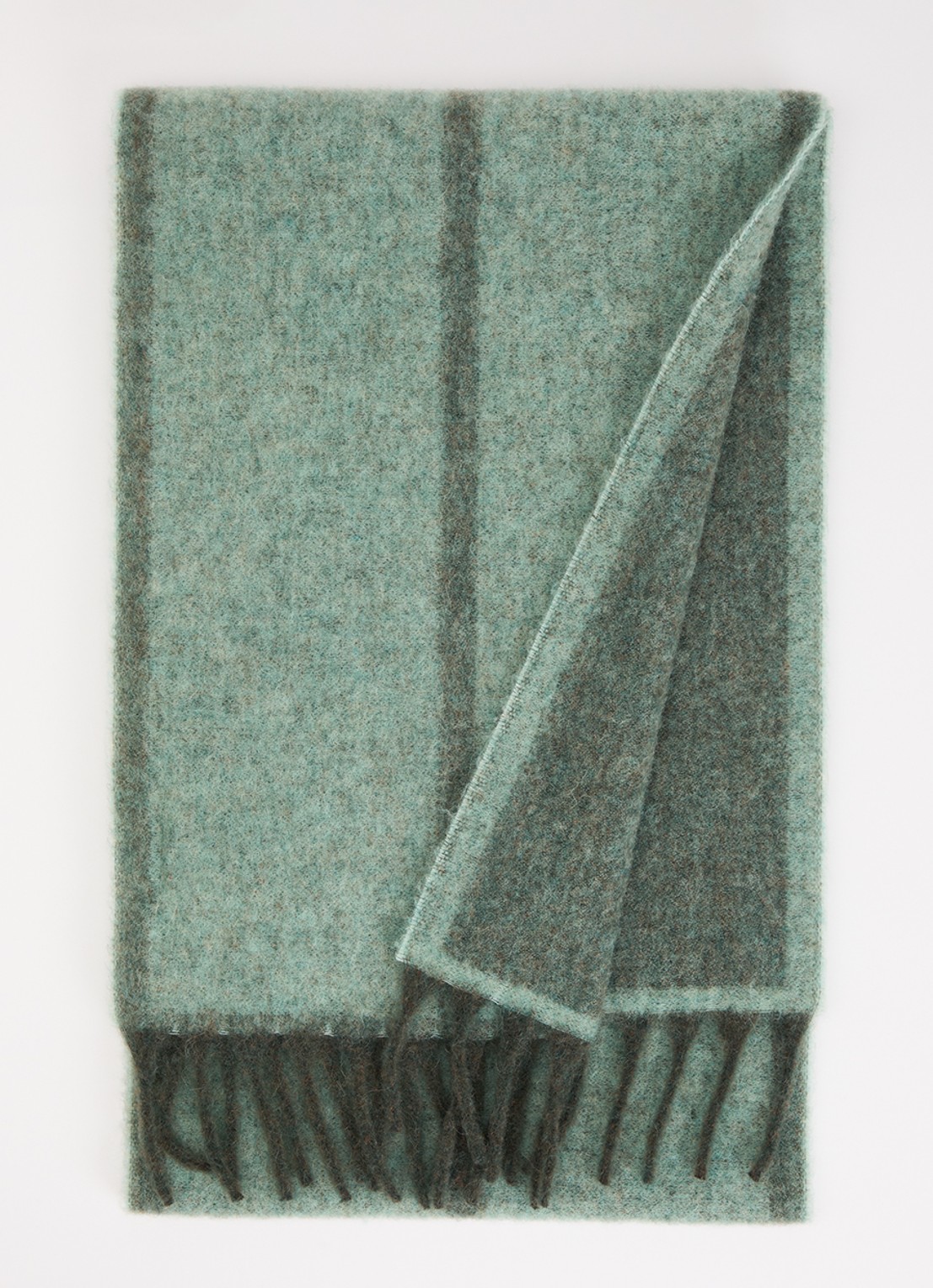 Bellerose Morywo sjaal in alpaca wolblend 220 x 33 cm  - voorkant 3 groen