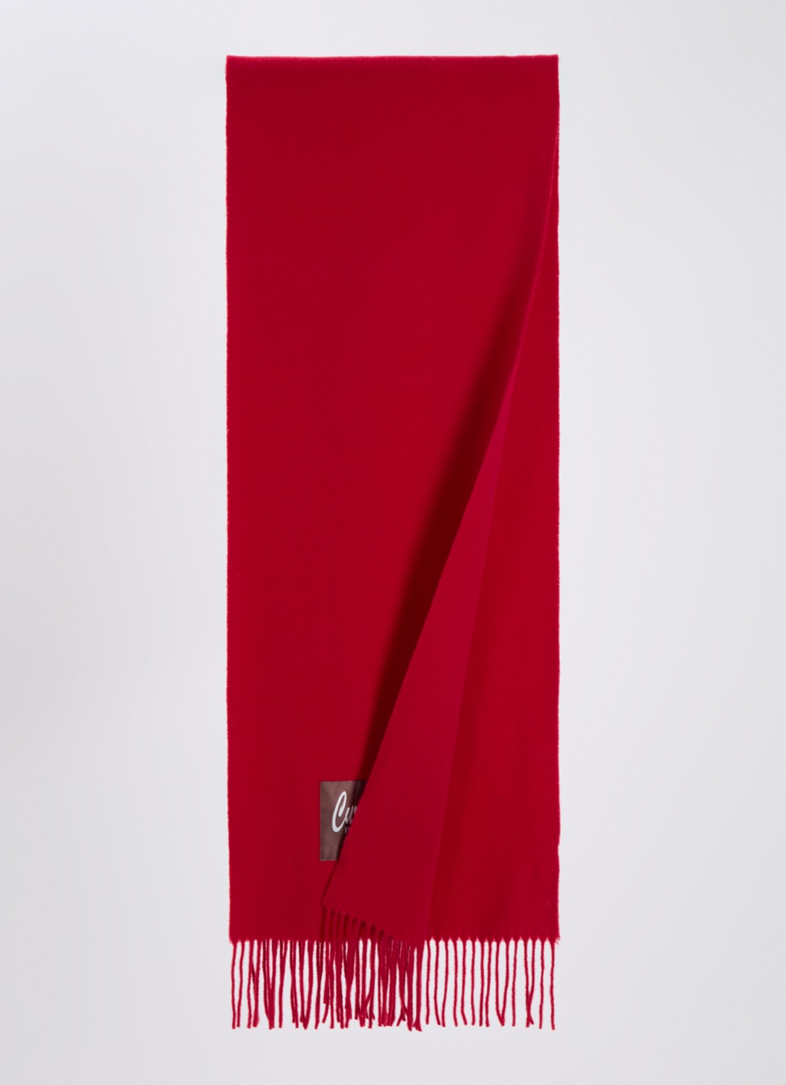 Bellerose Mutch sjaal van wol met franjes 200 x 35 cm - detail 2 donkerbruin