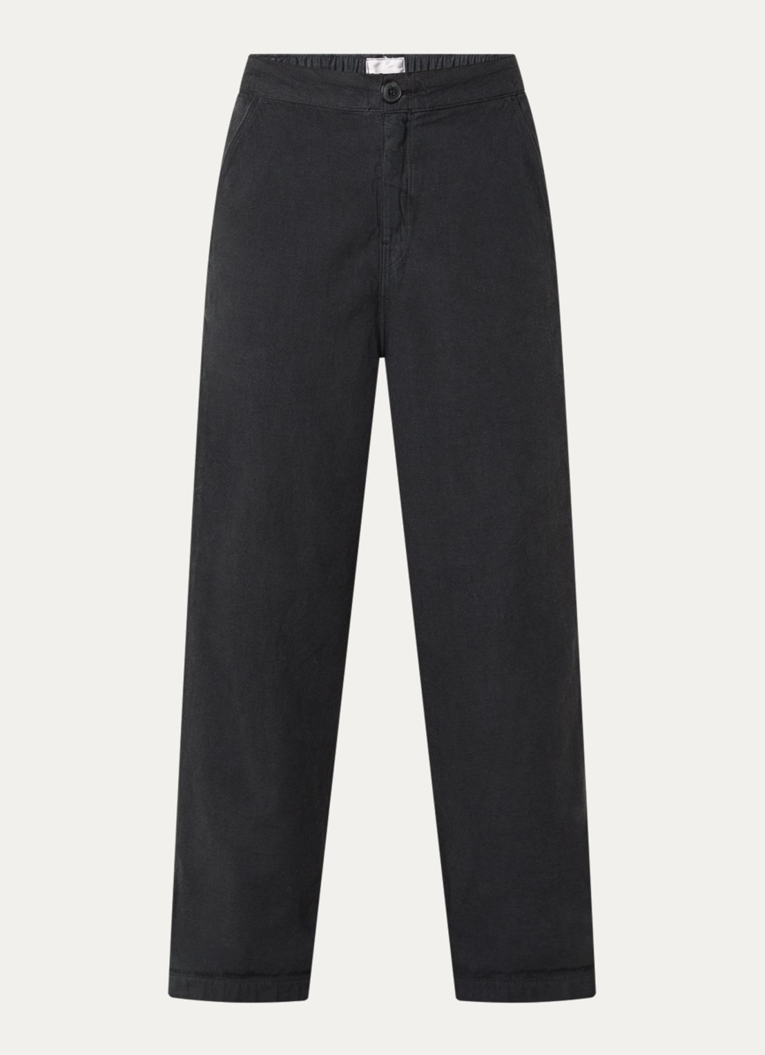 Bellerose Pasop high waist cropped tapered fit broek met steekzakken - voorkant zwart