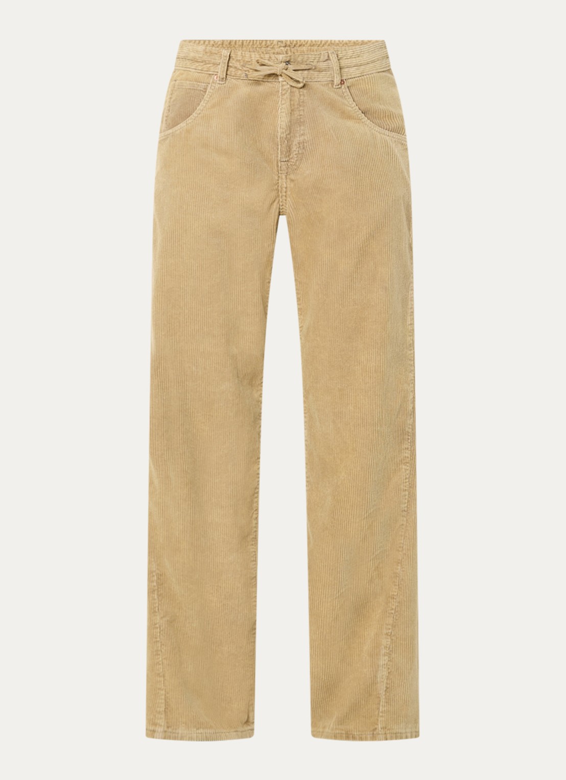 Bellerose Pearcy high waist wide fit jeans met gekleurde wassing - voorkant 4 camel