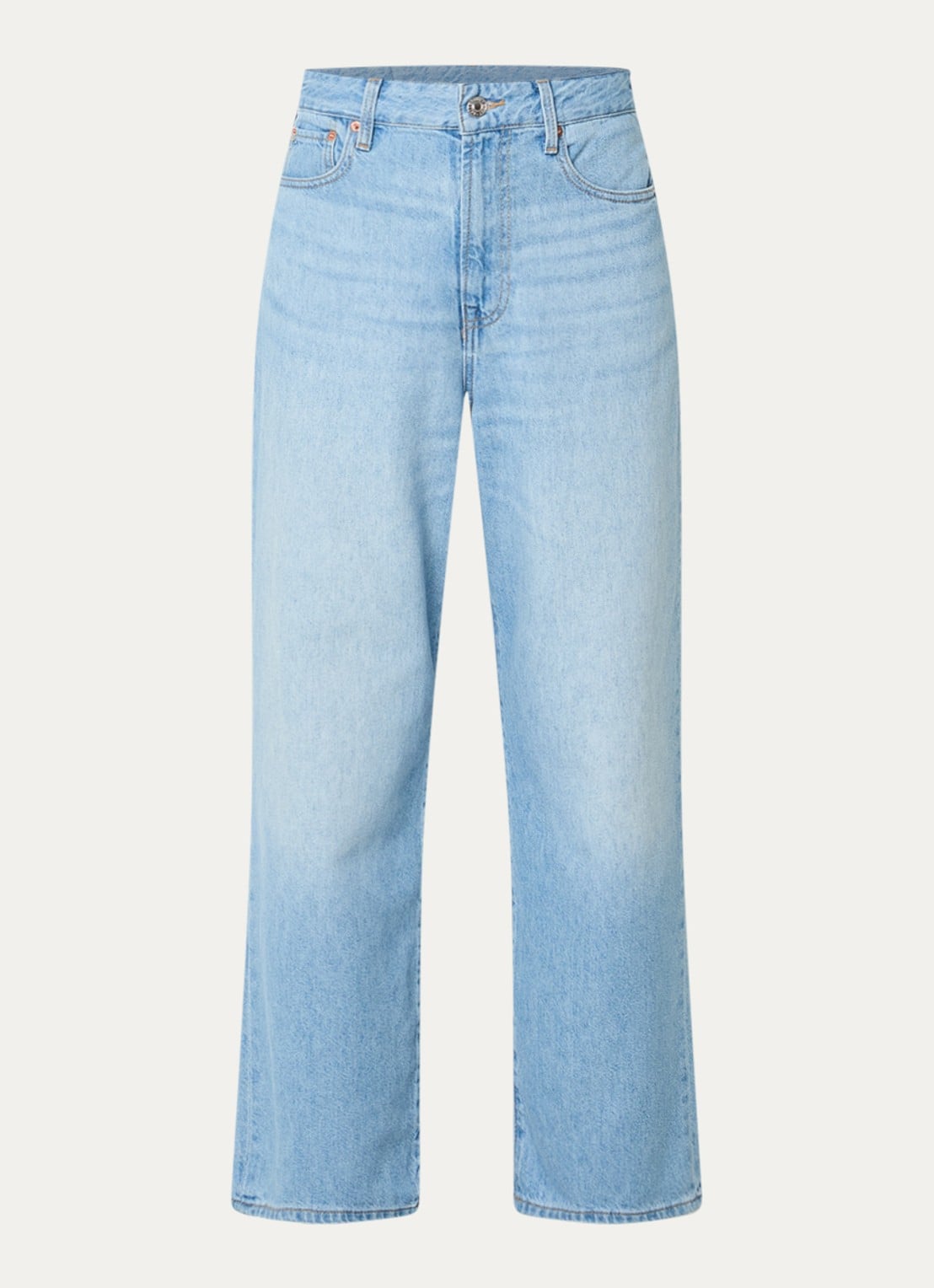 Bellerose Poker high waist wide leg jeans met lichte wassing - voorkant 4 indigo