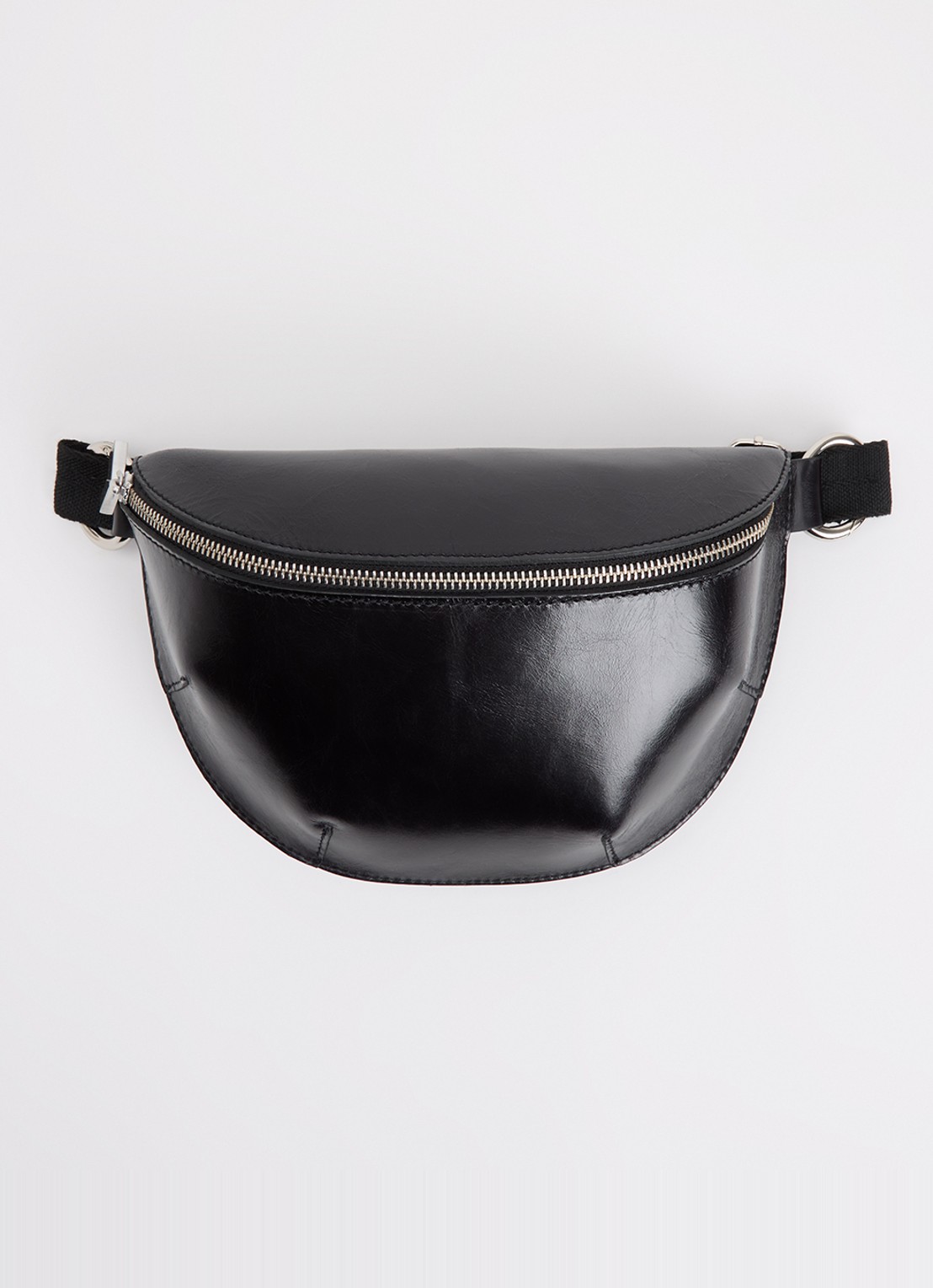Bellerose Rosie crossbodytas van leer met verstelbare schouderriem - voorkant 2 zwart