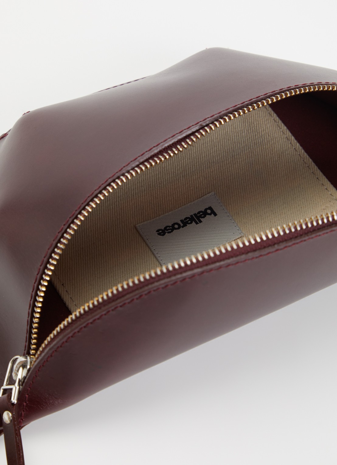 Bellerose Rosie heuptas van kalfsleer - detail 2 bordeauxrood