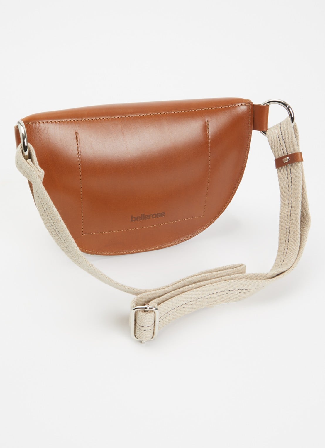 Bellerose Rosie heuptas van kalfsleer - achterkant cognac