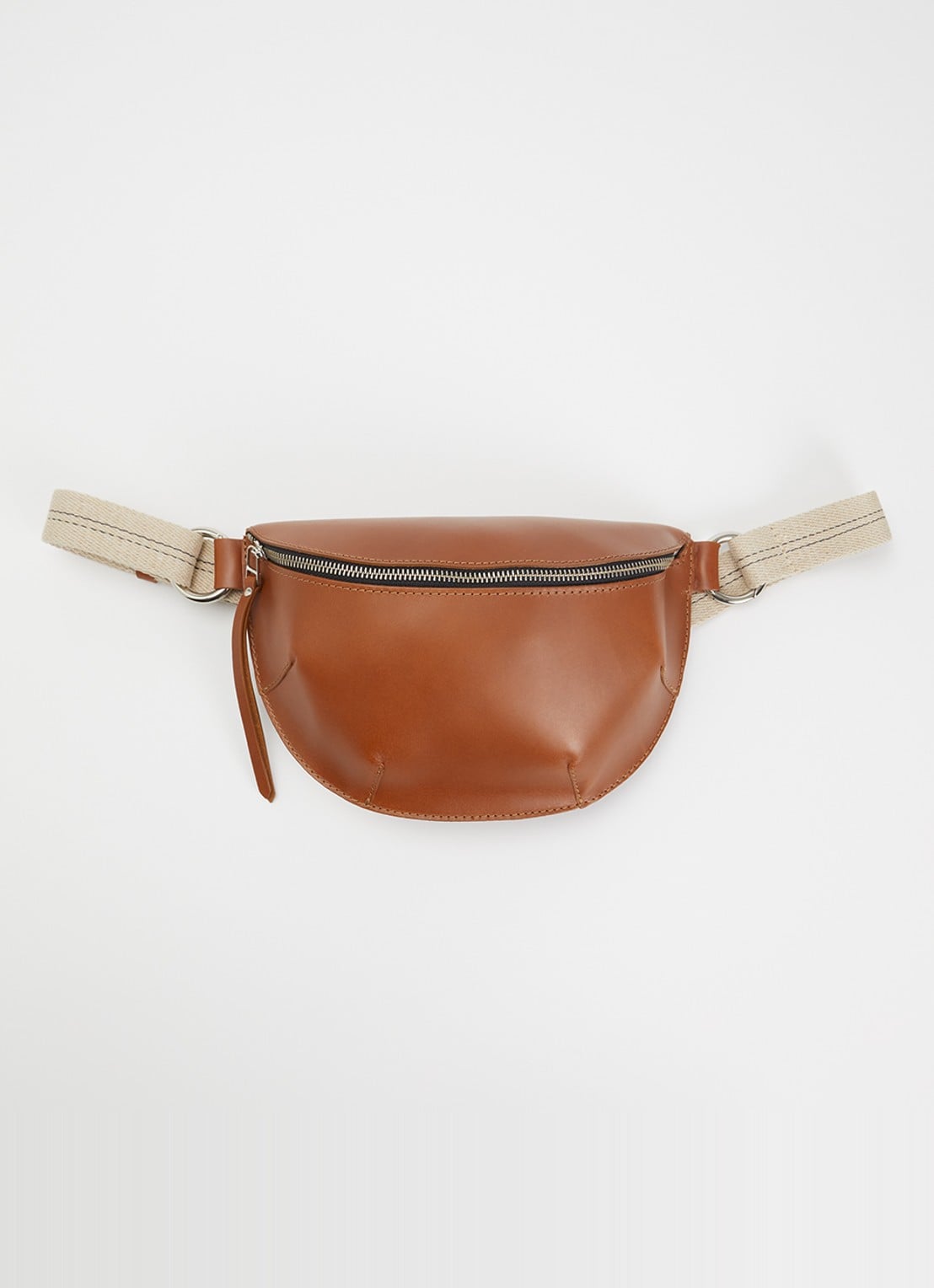 Bellerose Rosie heuptas van kalfsleer - voorkant 2 cognac