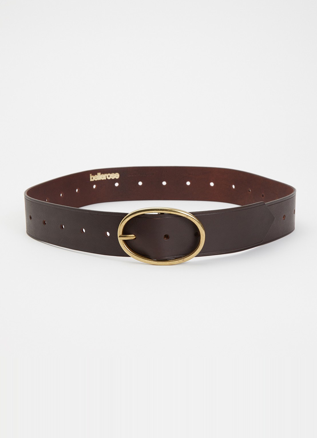 Bellerose Sanel riem van leer - voorkant 2 donkerbruin