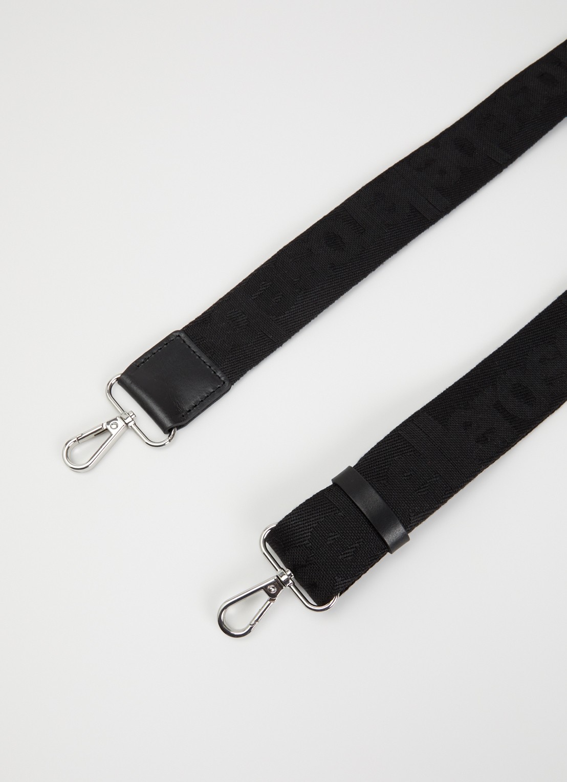 Bellerose Schouderriem met details van leer en logoprint - voorkant 2 zwart