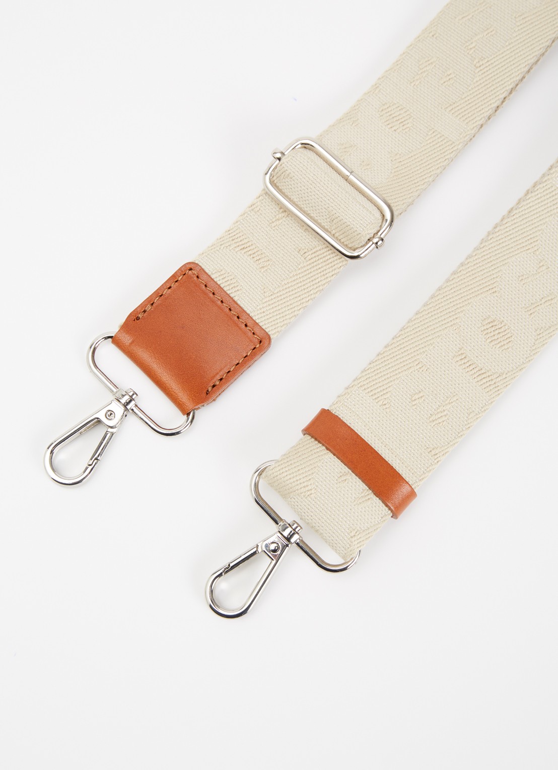 Bellerose Schouderriem met details van leer en logoprint - voorkant 2 cognac