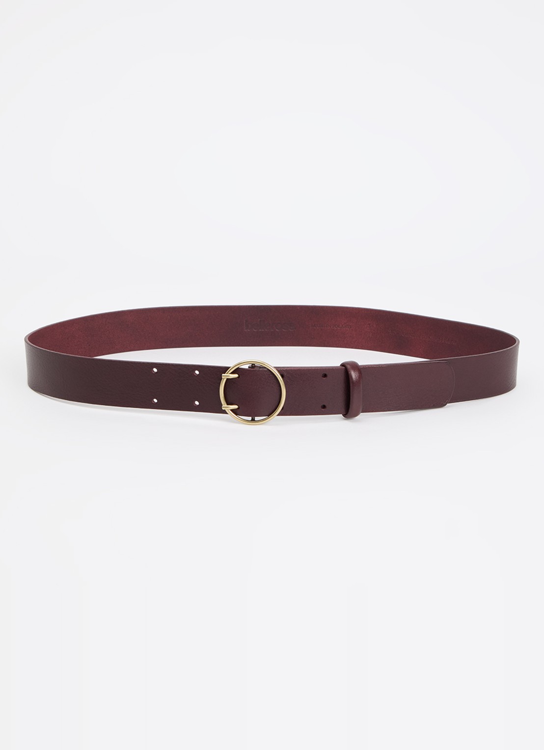 Bellerose Selya riem van leer - voorkant 2 bordeauxrood