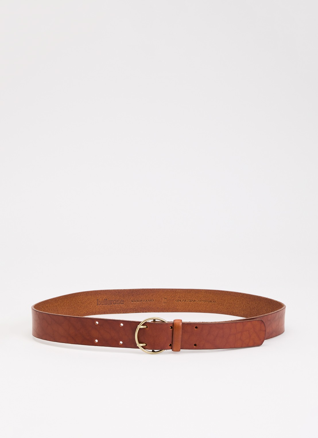 Bellerose Selya riem van leer - voorkant 2 cognac