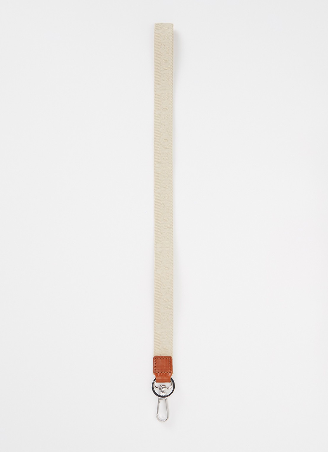 Bellerose Sokey sleutelhanger met details van leer en logoprint - voorkant cognac