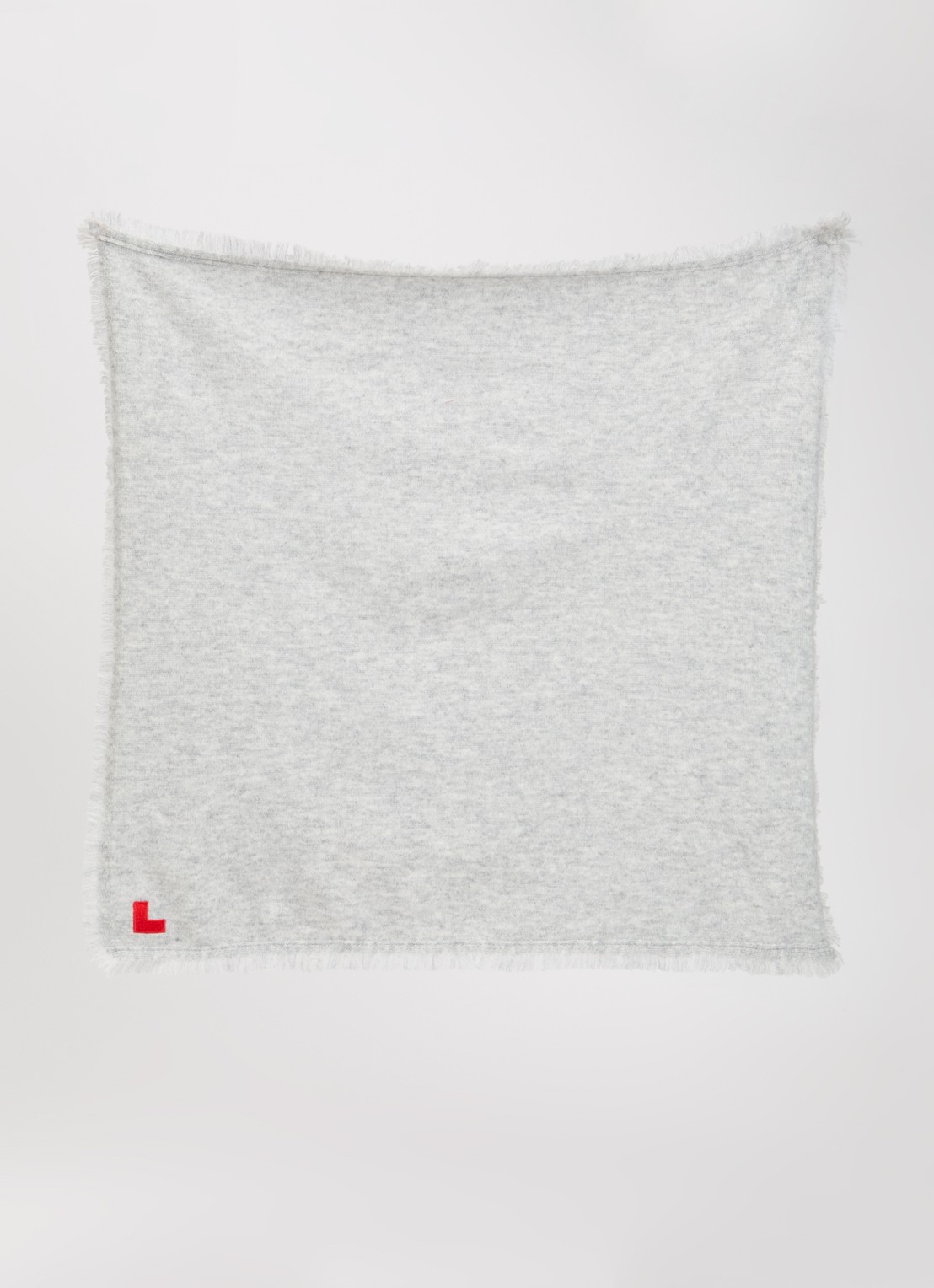 Bellerose Soncol sjaal in kasjmier wolblend 50 x 50 cm - detail lichtgrijs
