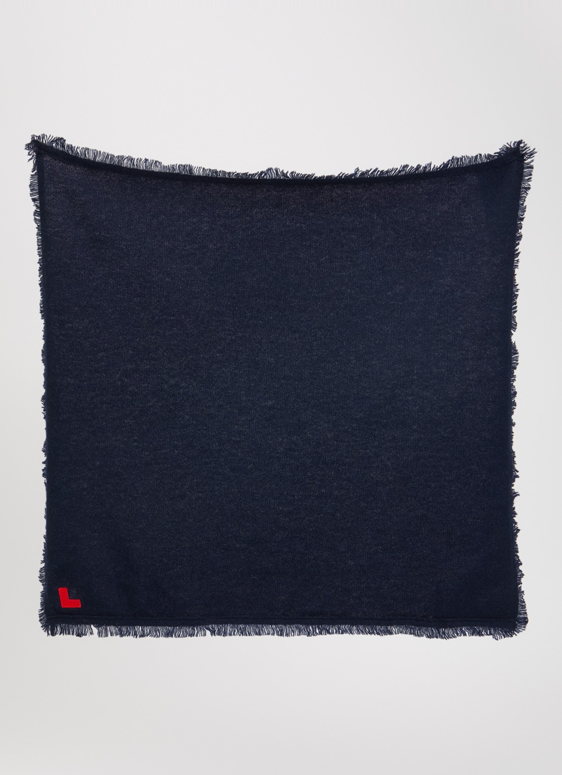 Bellerose Soncol sjaal in kasjmier wolblend 50 x 50 cm - detail donkerblauw