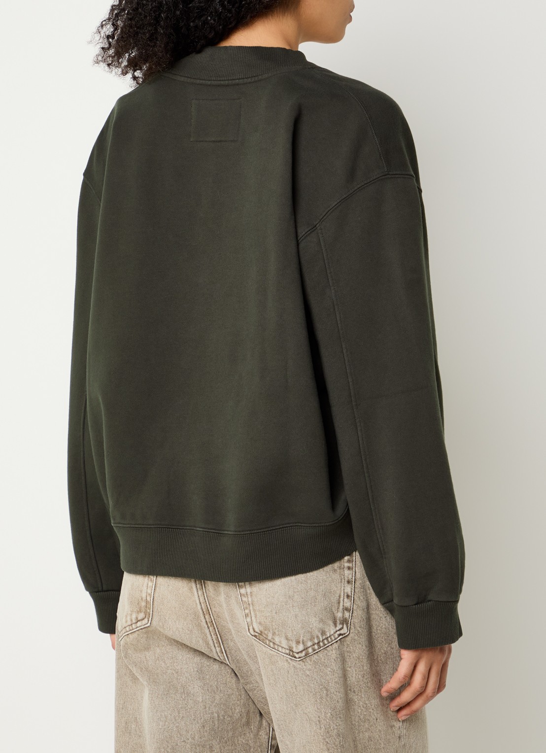 Bellerose Sula sweater met V-hals - achterkant antraciet