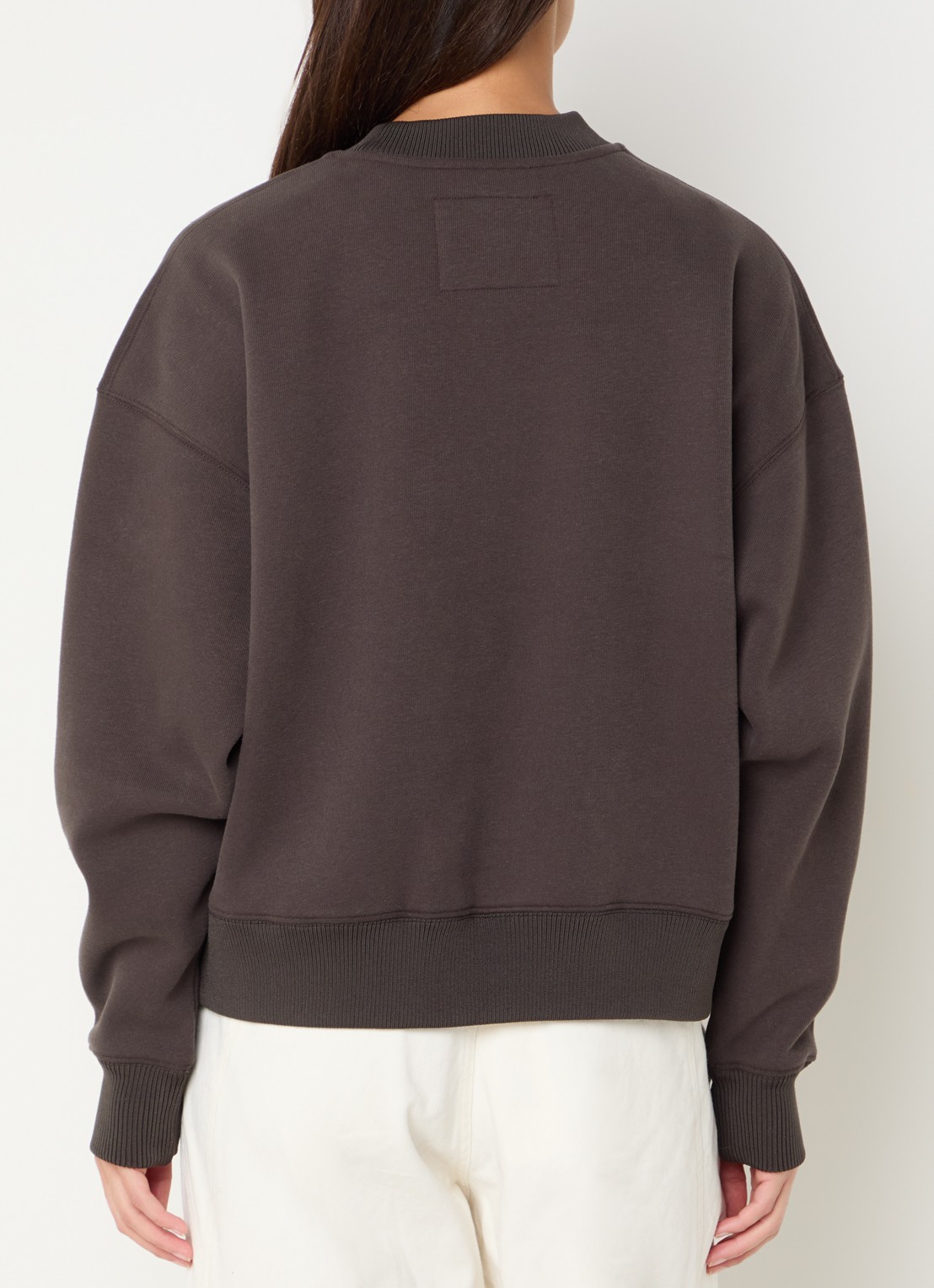 Bellerose Temi sweater met ronde hals - achterkant 4 donkerbruin