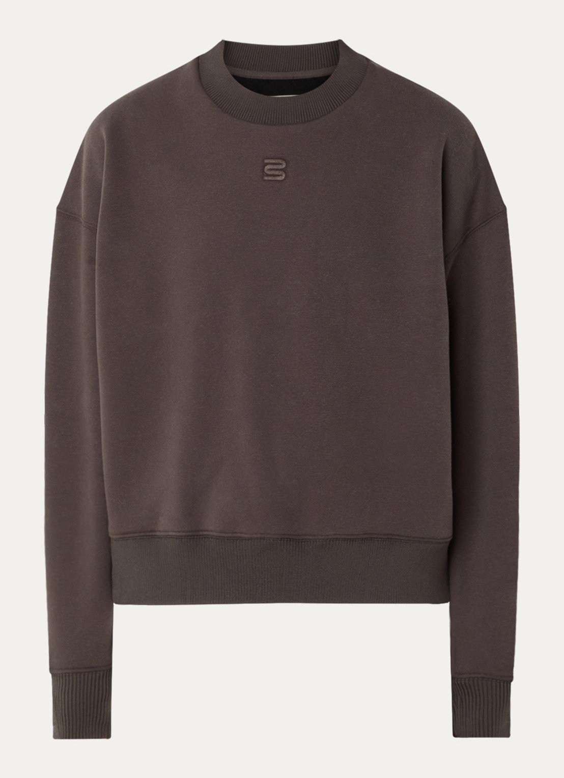 Bellerose Temi sweater met ronde hals - voorkant 2 donkerbruin