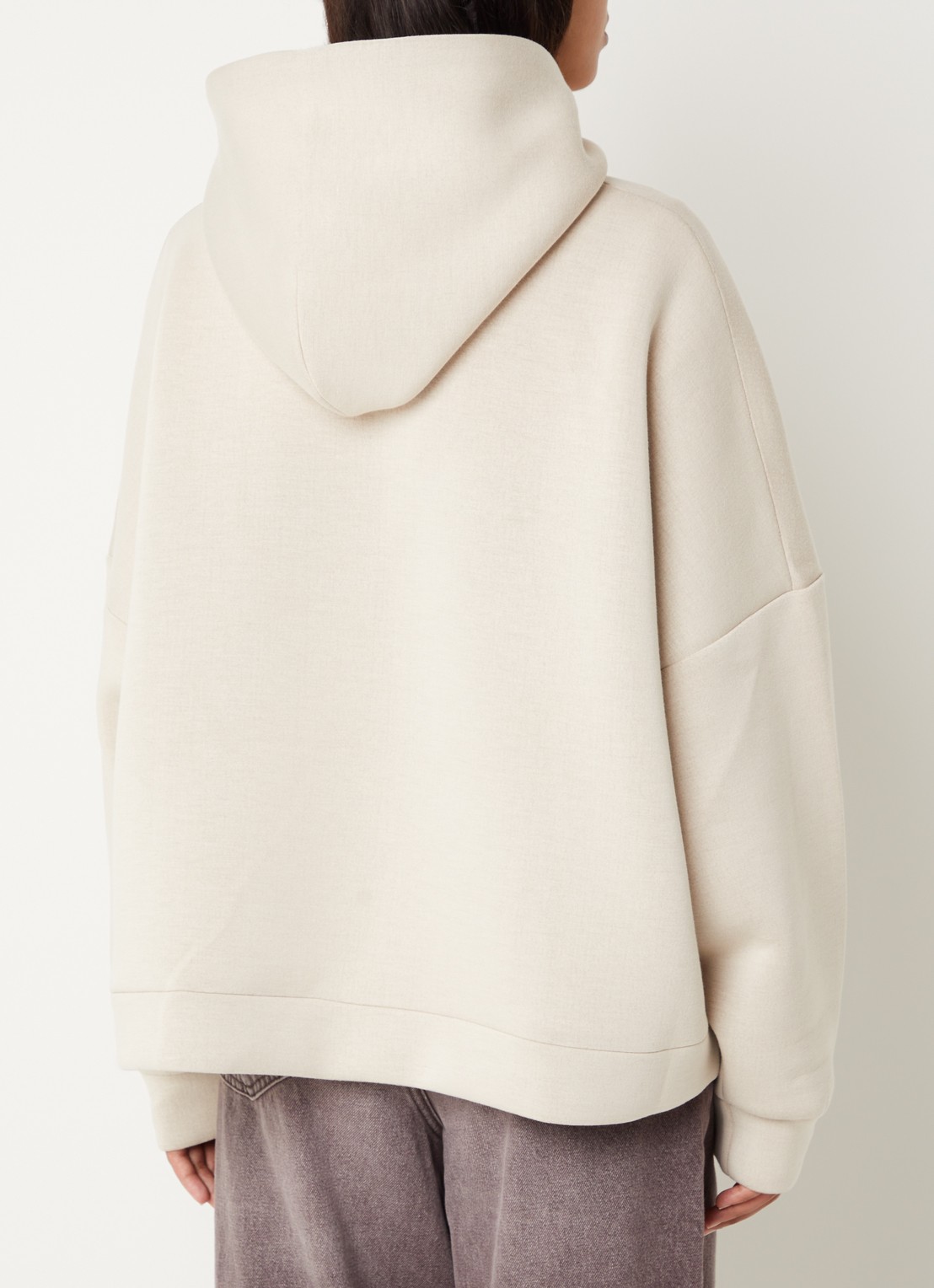 Bellerose Tood62 hoodie met logo - achterkant 3 creme