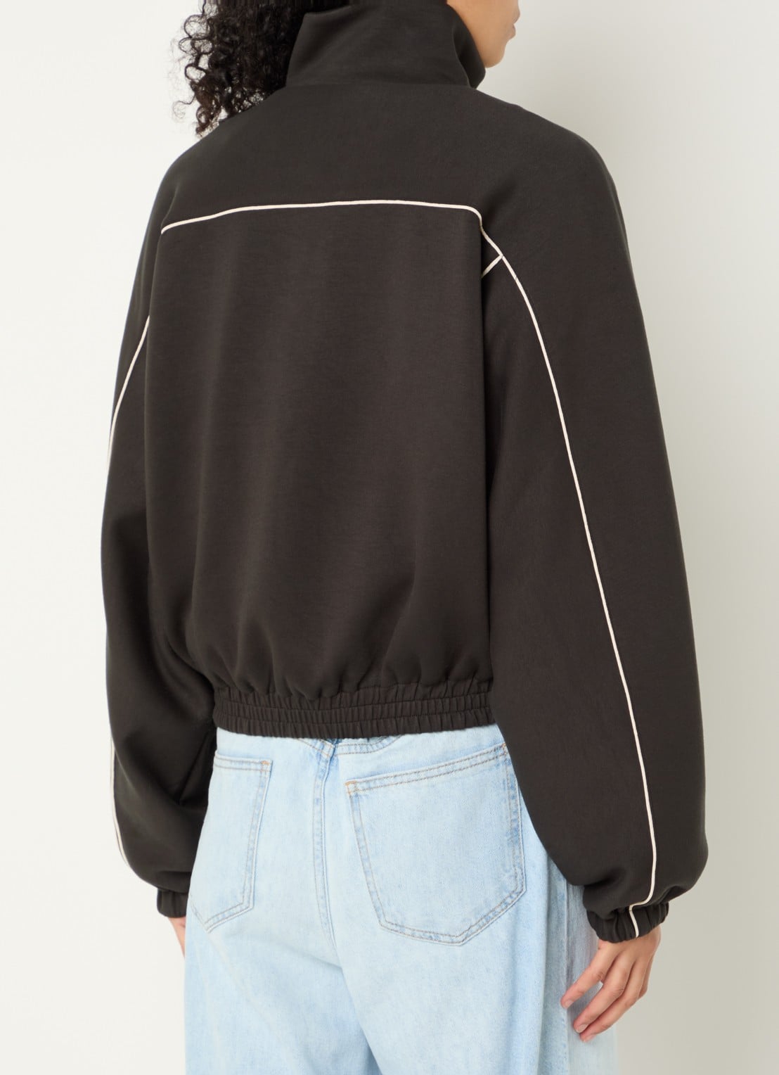 Bellerose Tropy sweatvest met logoborduring - achterkant donkergroen