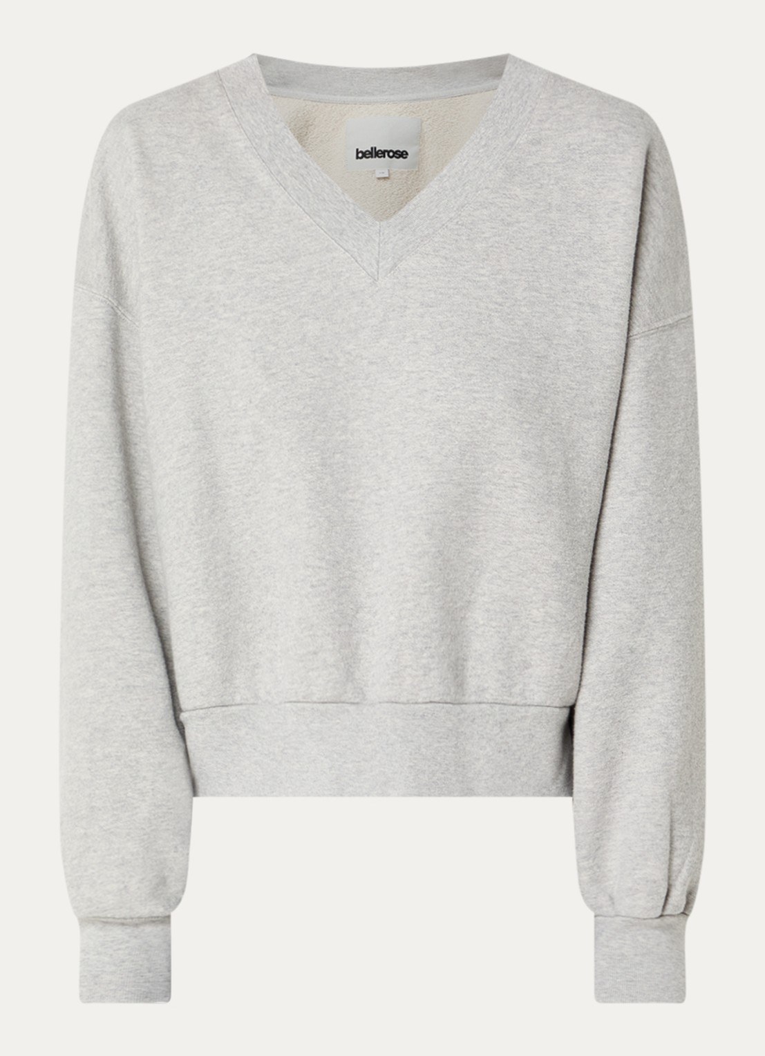 Bellerose Varola oversized sweater met V-hals - voorkant 3 grijs