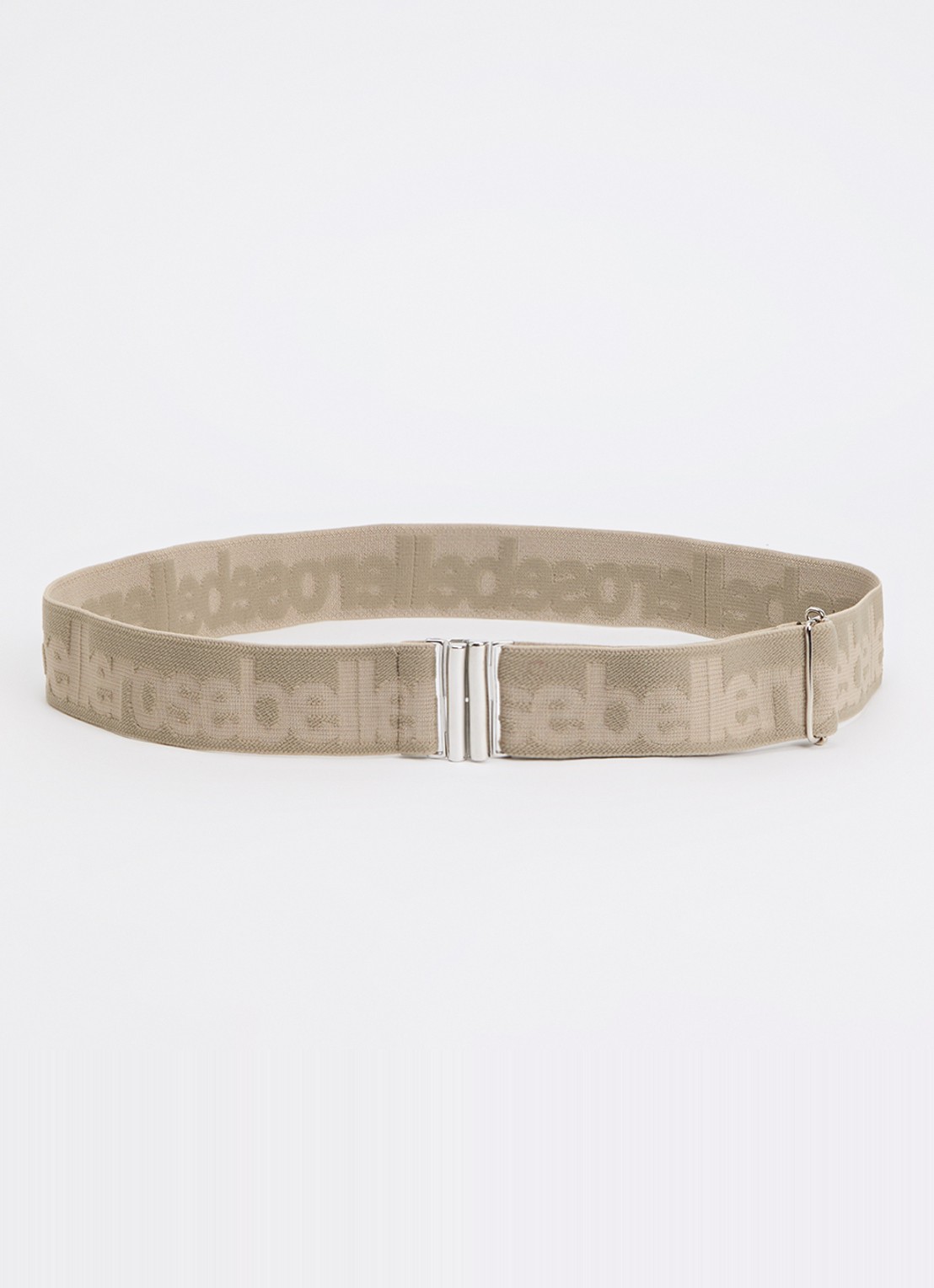 Bellerose Viba riem met logoprint - voorkant khaki