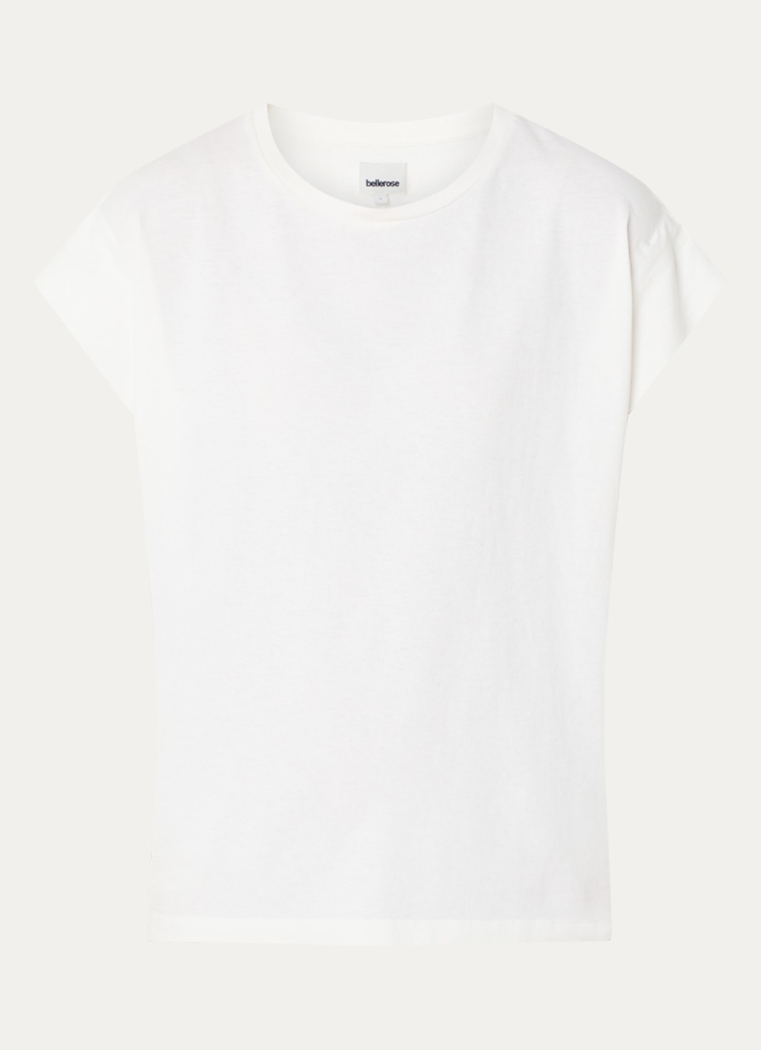 Bellerose Vice T-shirt met boothals - voorkant gebroken wit
