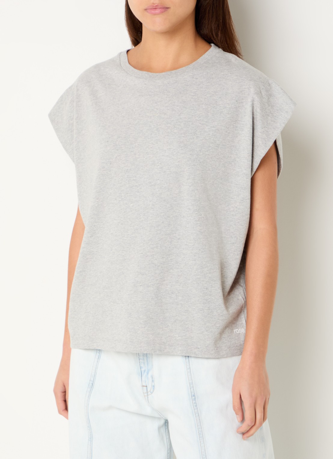 Bellerose Vice T-shirt met boothals - detail 3 donkergrijs