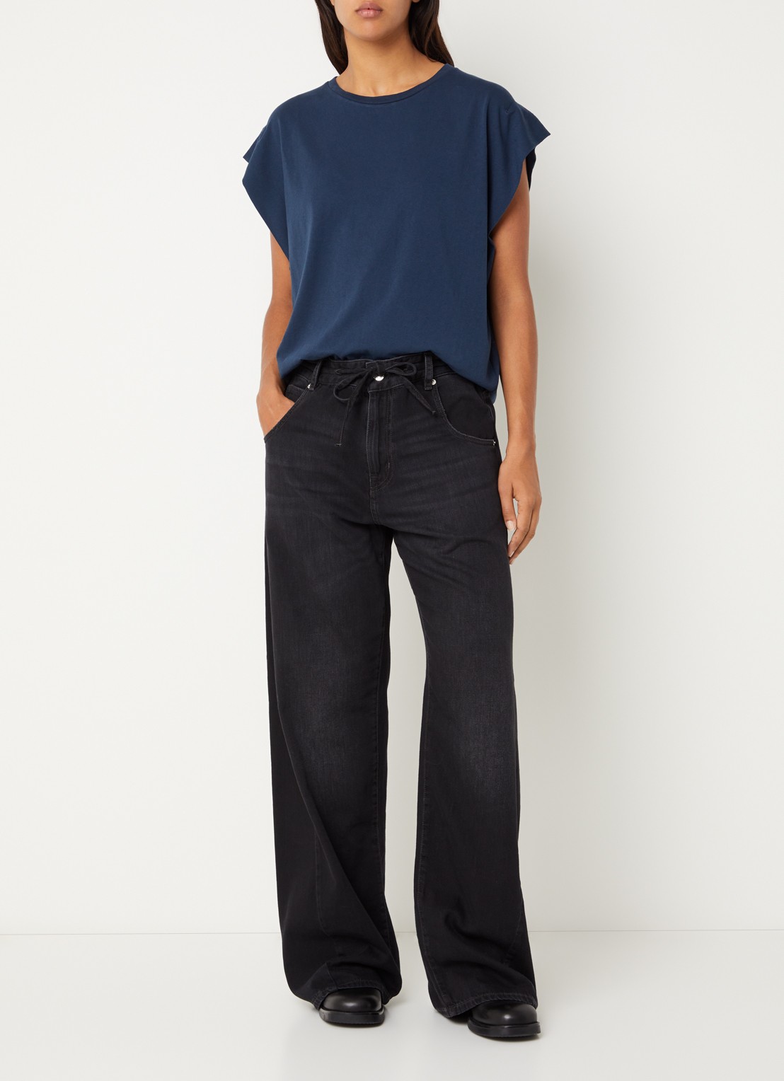 Bellerose Vice T-shirt met boothals - voorkant 2 rood