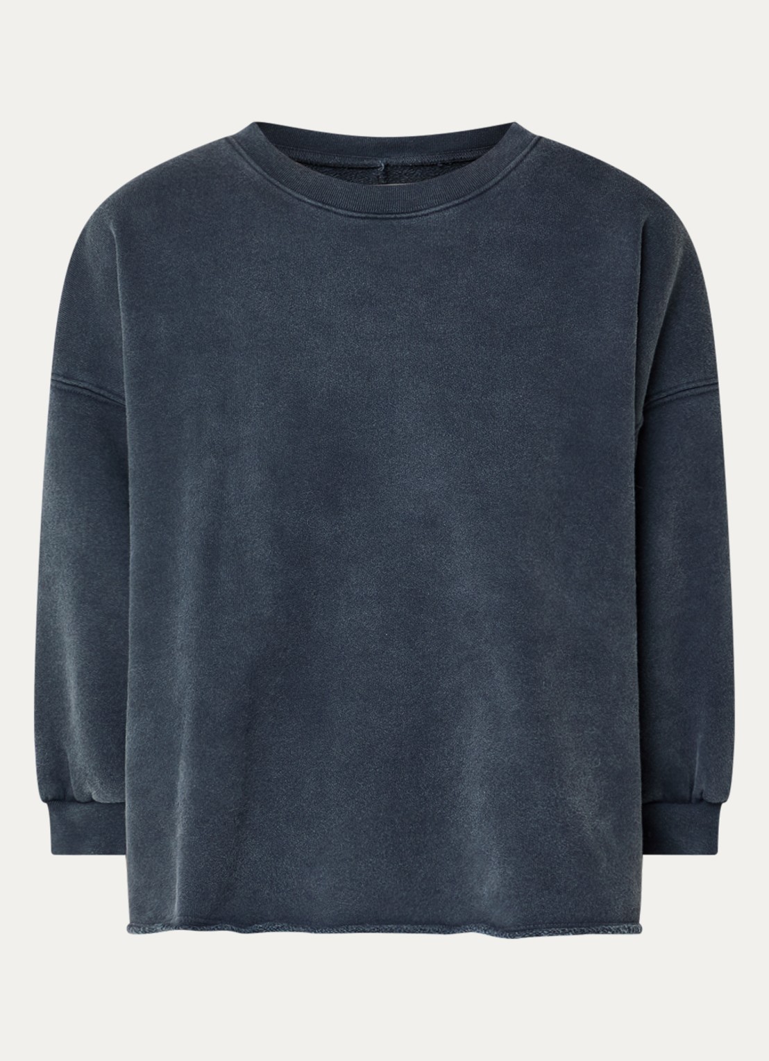 Bellerose Vicske sweater met verwassen afwerking - voorkant 3 donkerblauw
