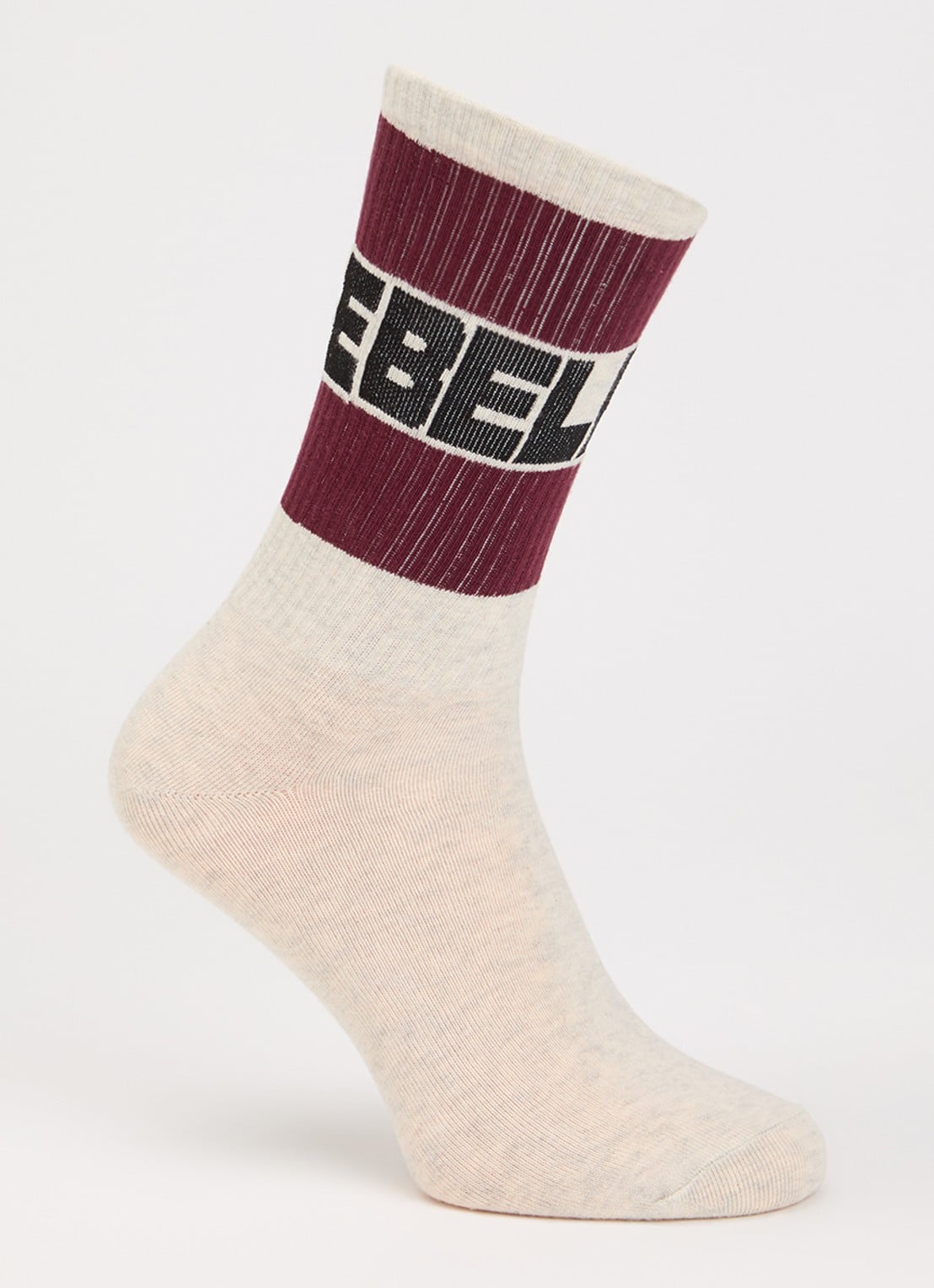 Bellerose Vite sokken in katoenblend met logo - voorkant 2 bordeauxrood
