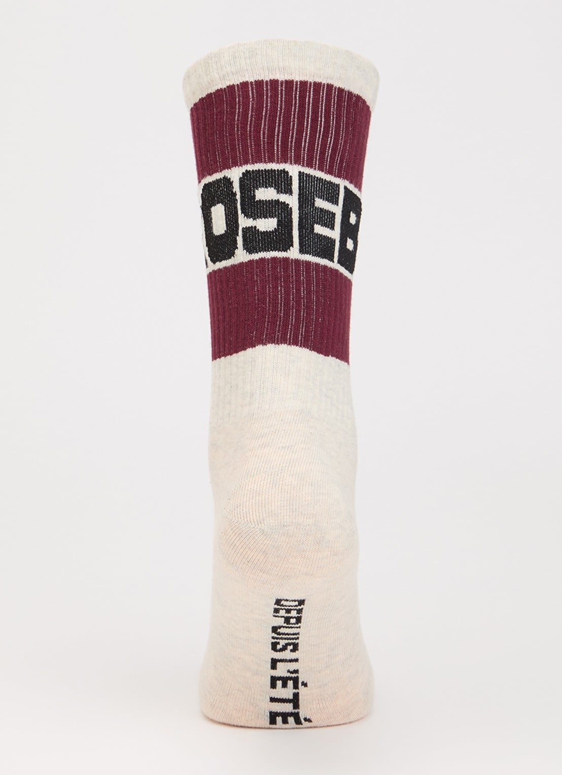 Bellerose Vite sokken in katoenblend met logo - voorkant 3 bordeauxrood