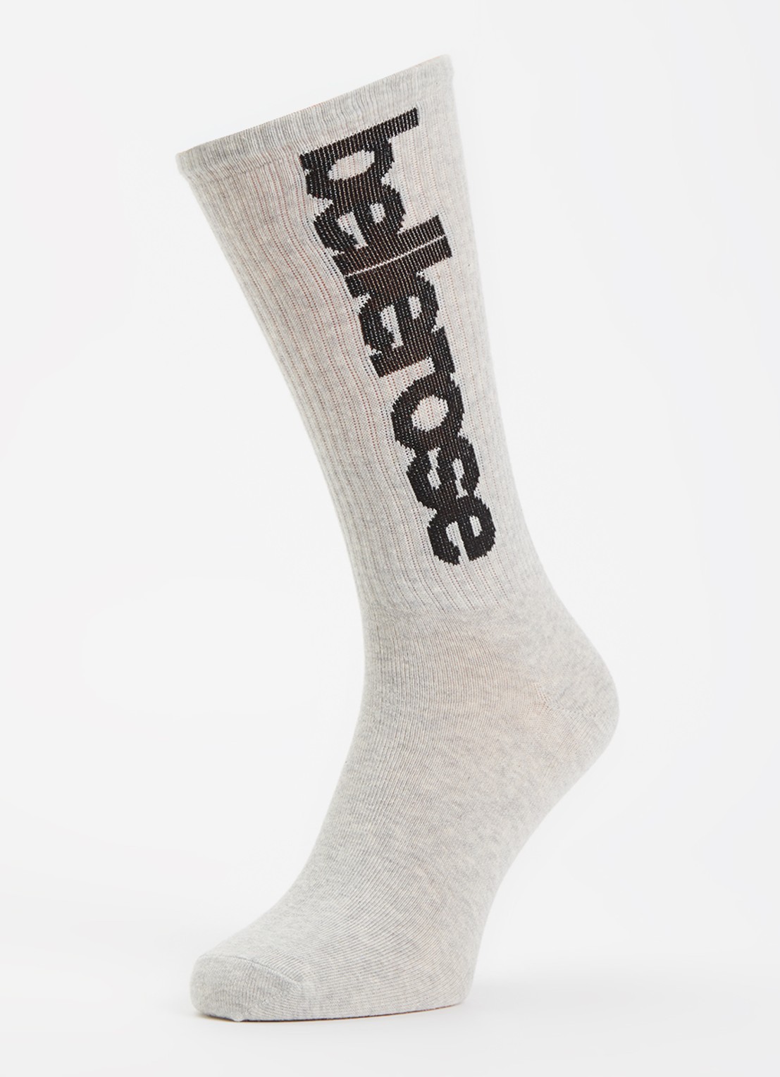 Bellerose Vroum sokken in katoenblend met logoprint - detail grijsmele