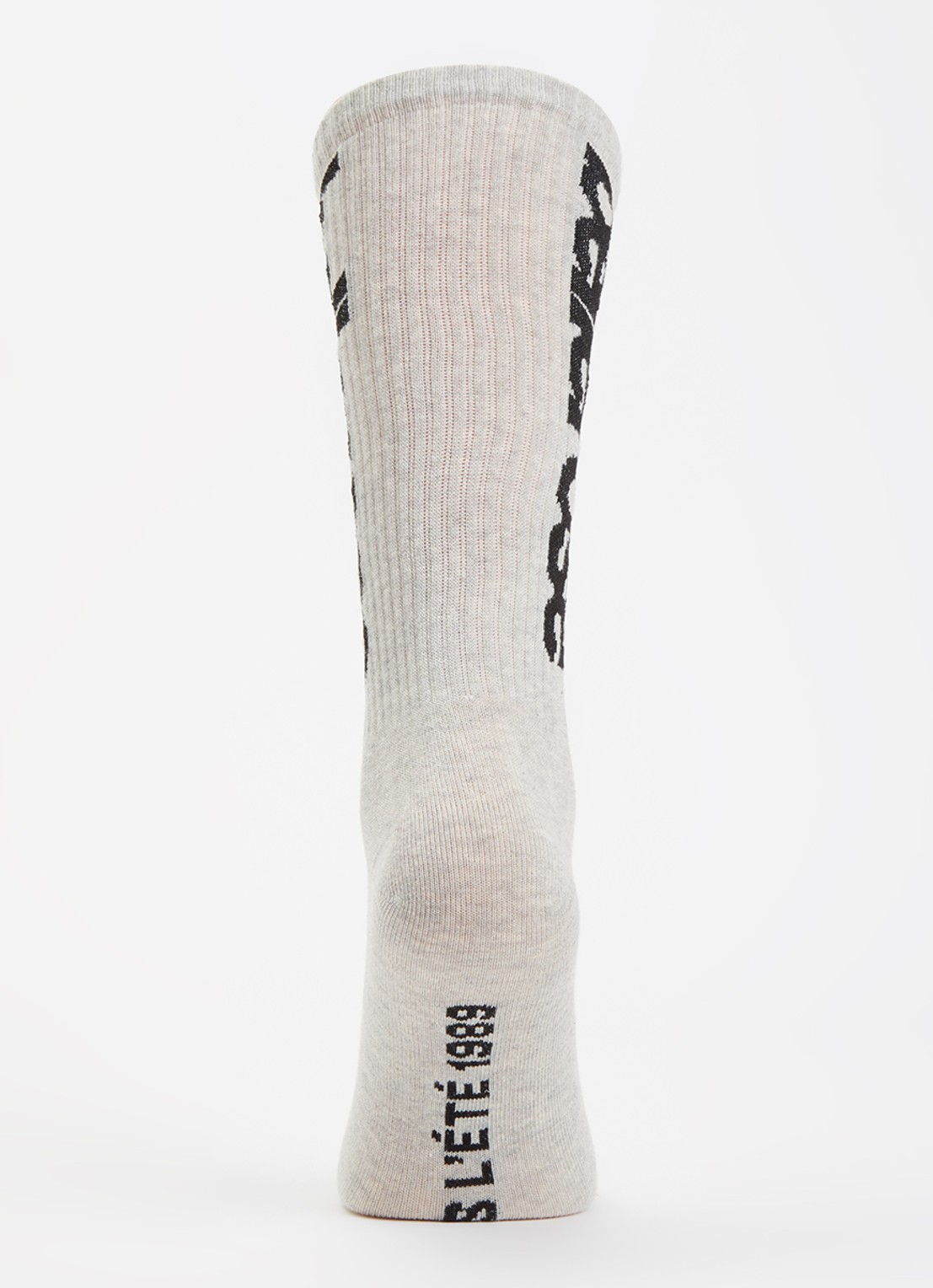 Bellerose Vroum sokken in katoenblend met logoprint - voorkant 3 grijsmele