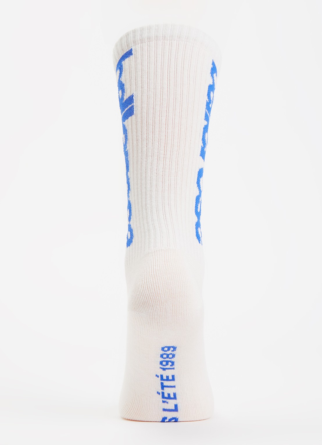 Bellerose Vroum sokken in katoenblend met logoprint - voorkant 2 gebroken wit
