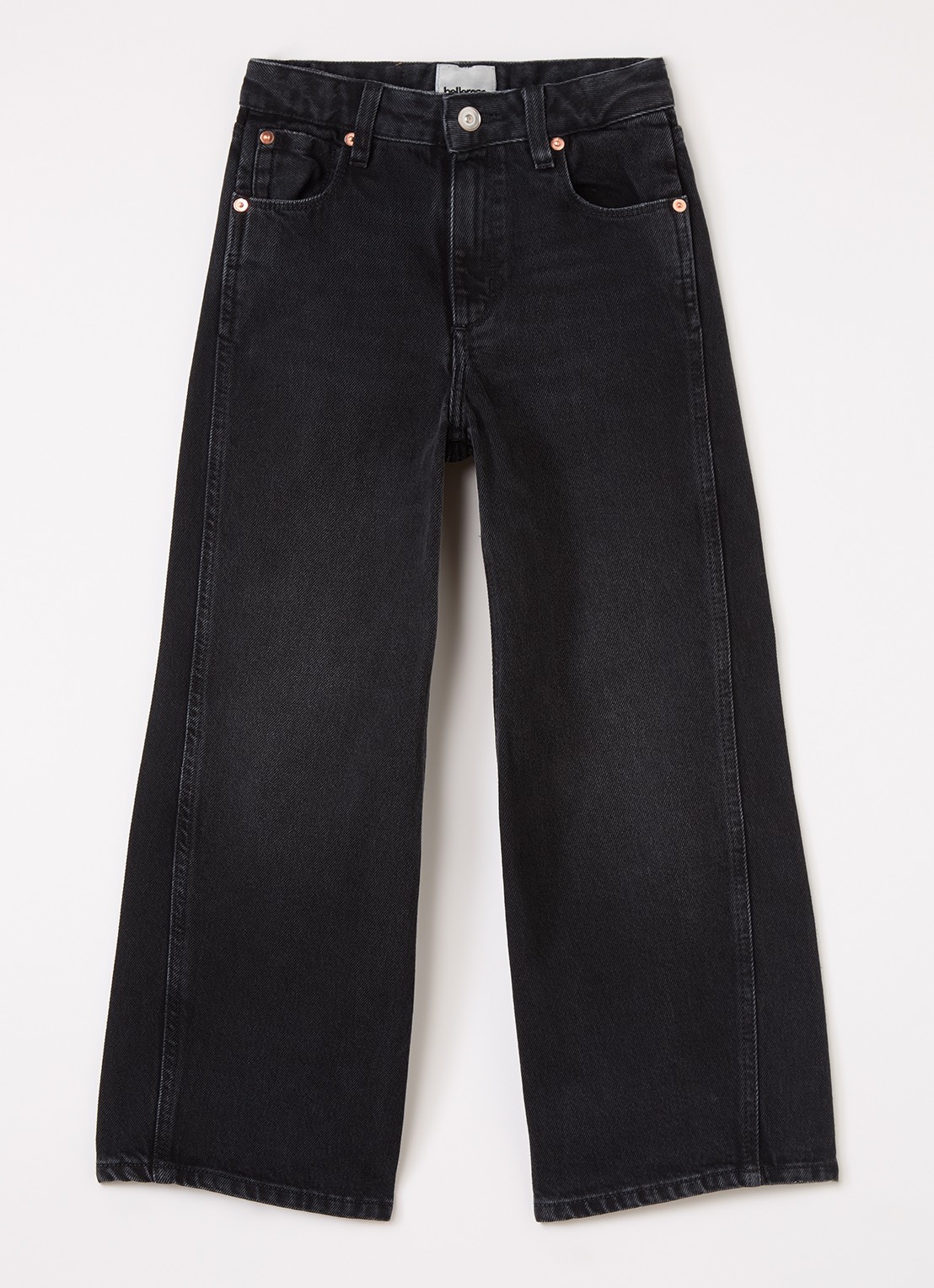 Bellerose Wanda wide leg jeans met gekleurde wassing - voorkant 2 zwart