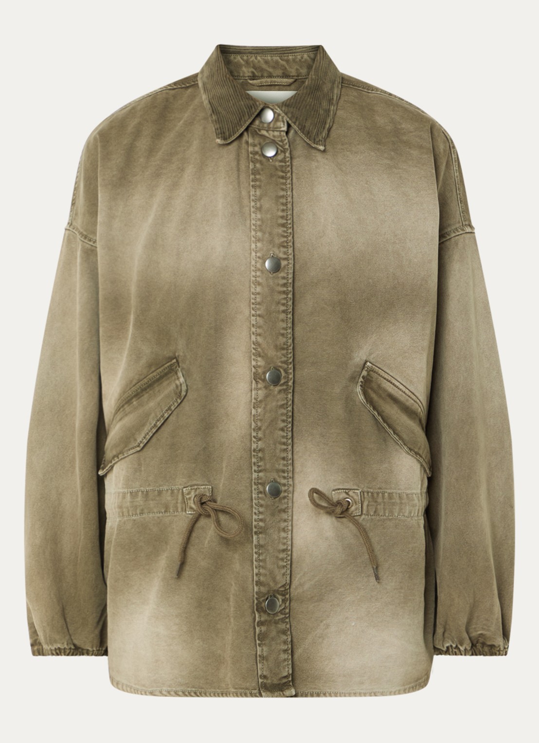 Bellerose Wonder jack met steekzakken - voorkant 2 khaki