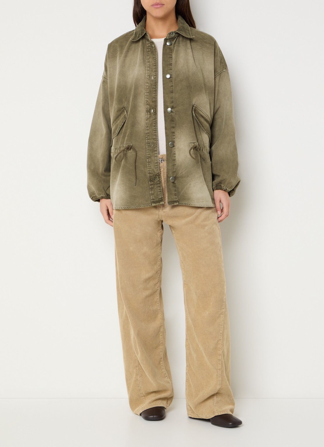 Bellerose Wonder jack met steekzakken - voorkant 3 khaki