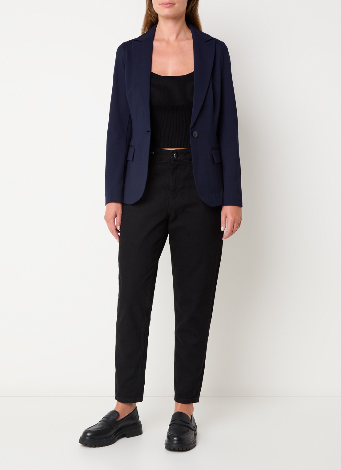 Benetton Blazer met klepzakken - voorkant 2 donkerblauw