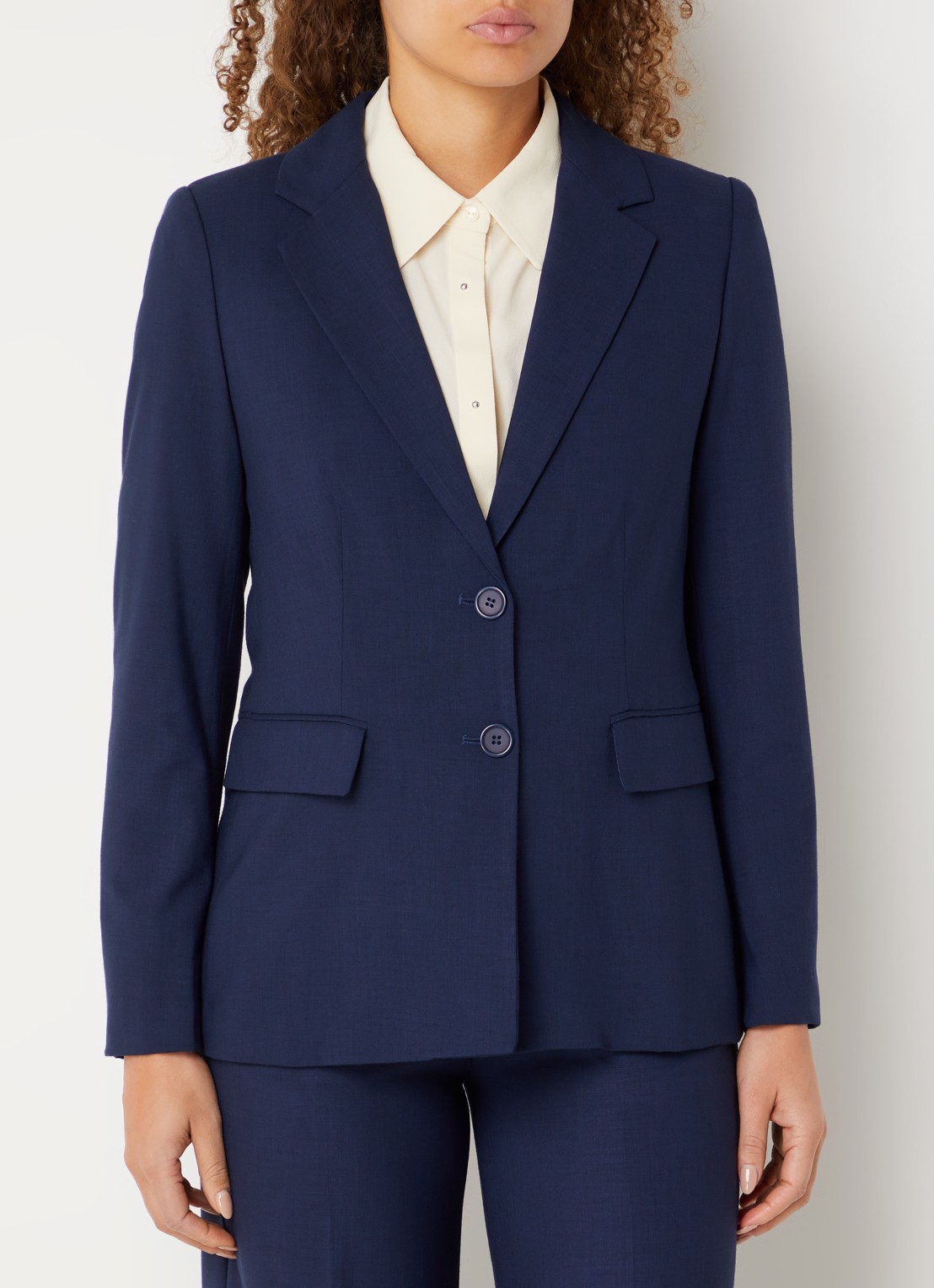 Benetton Blazer met klepzakken - detail 4 donkerblauw
