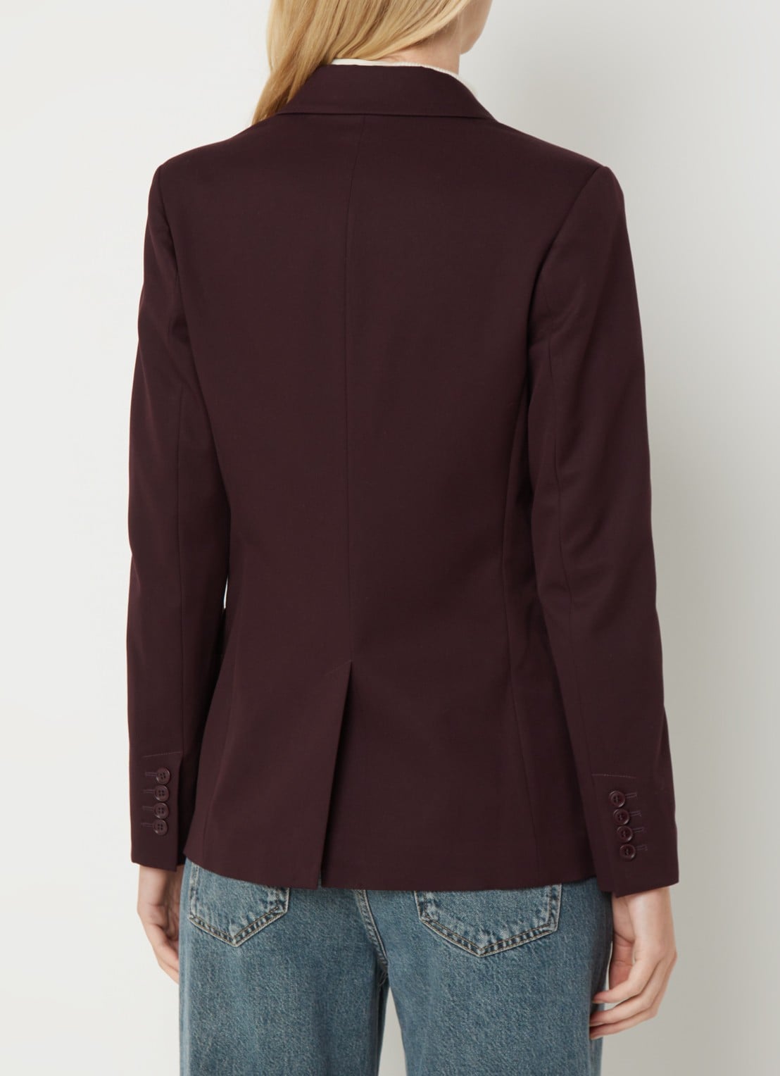Benetton Blazer met klepzakken - achterkant 2 aubergine