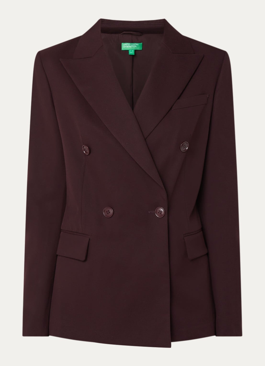 Benetton Blazer met klepzakken - voorkant 3 aubergine