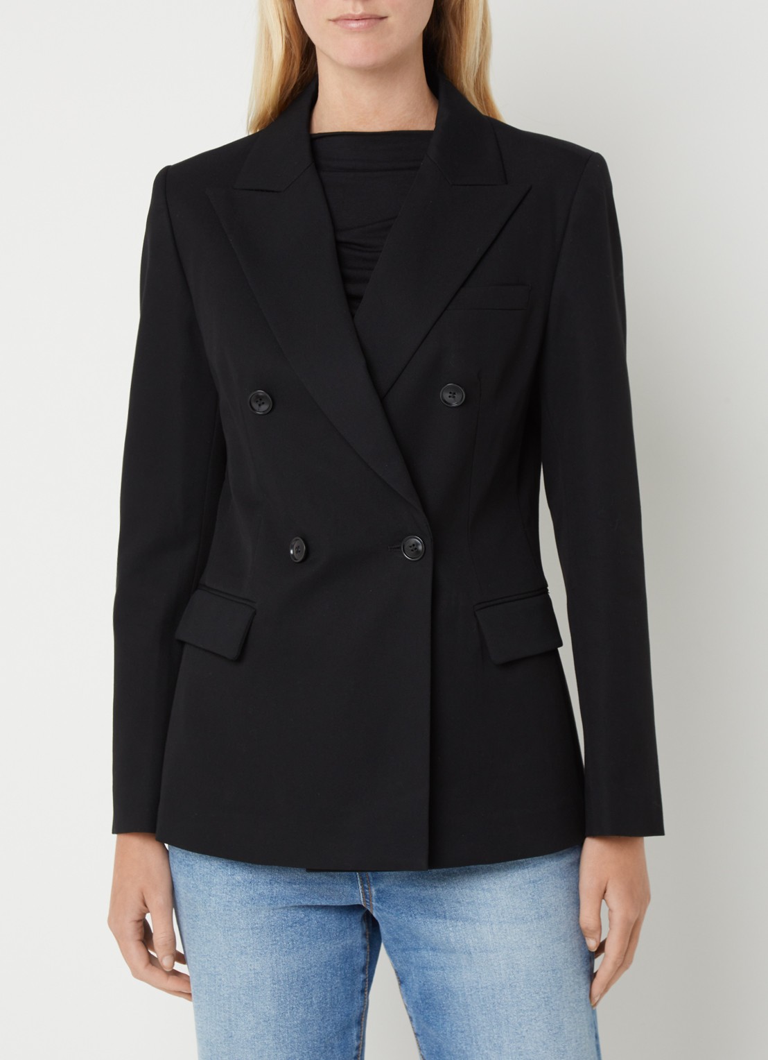 Benetton Blazer met klepzakken - detail 4 zwart