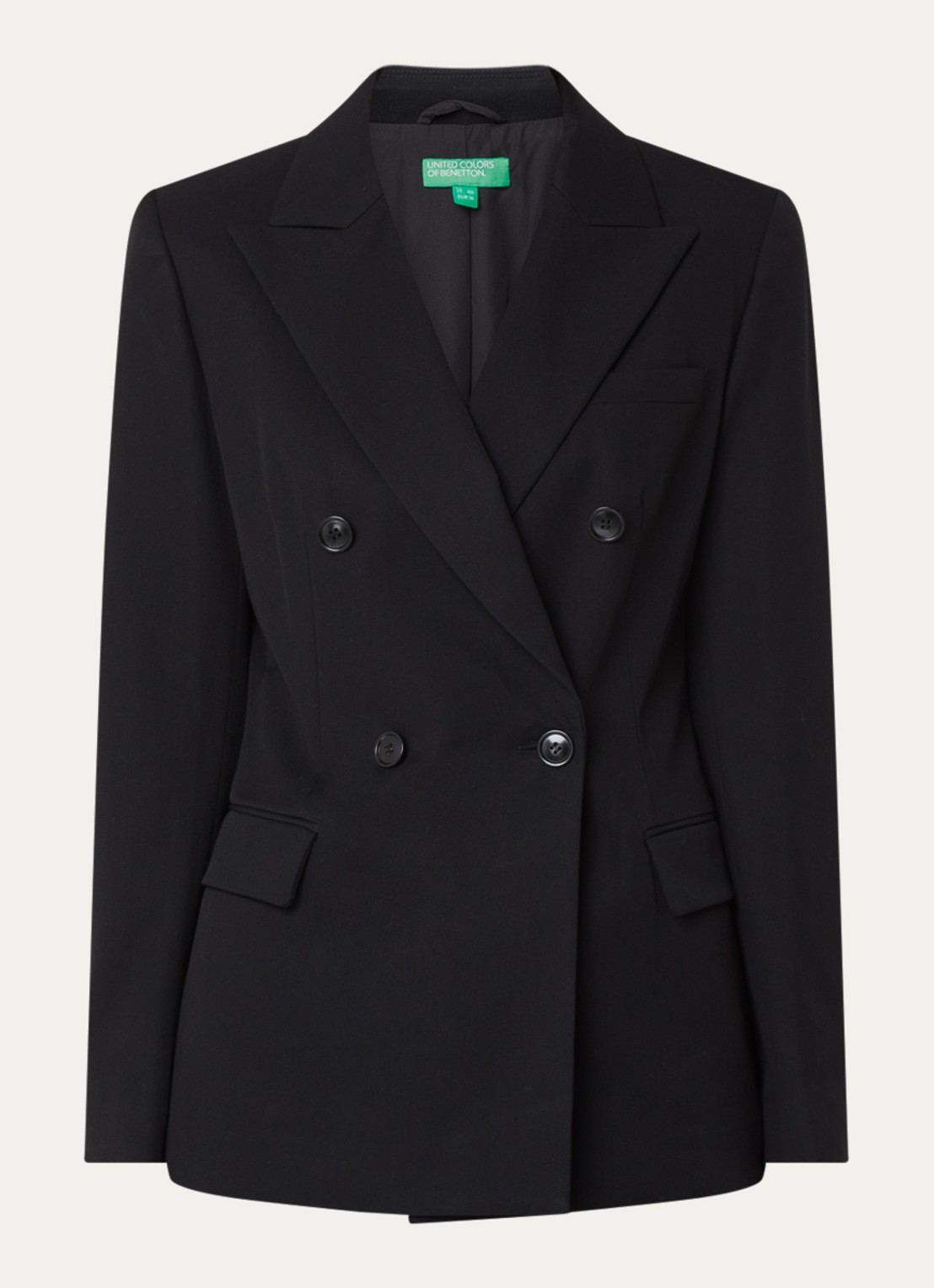 Benetton Blazer met klepzakken - voorkant 2 zwart