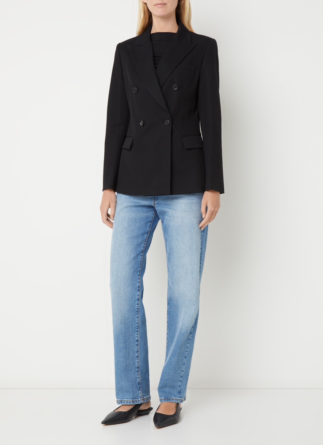 Benetton Blazer met klepzakken - voorkant 3 zwart