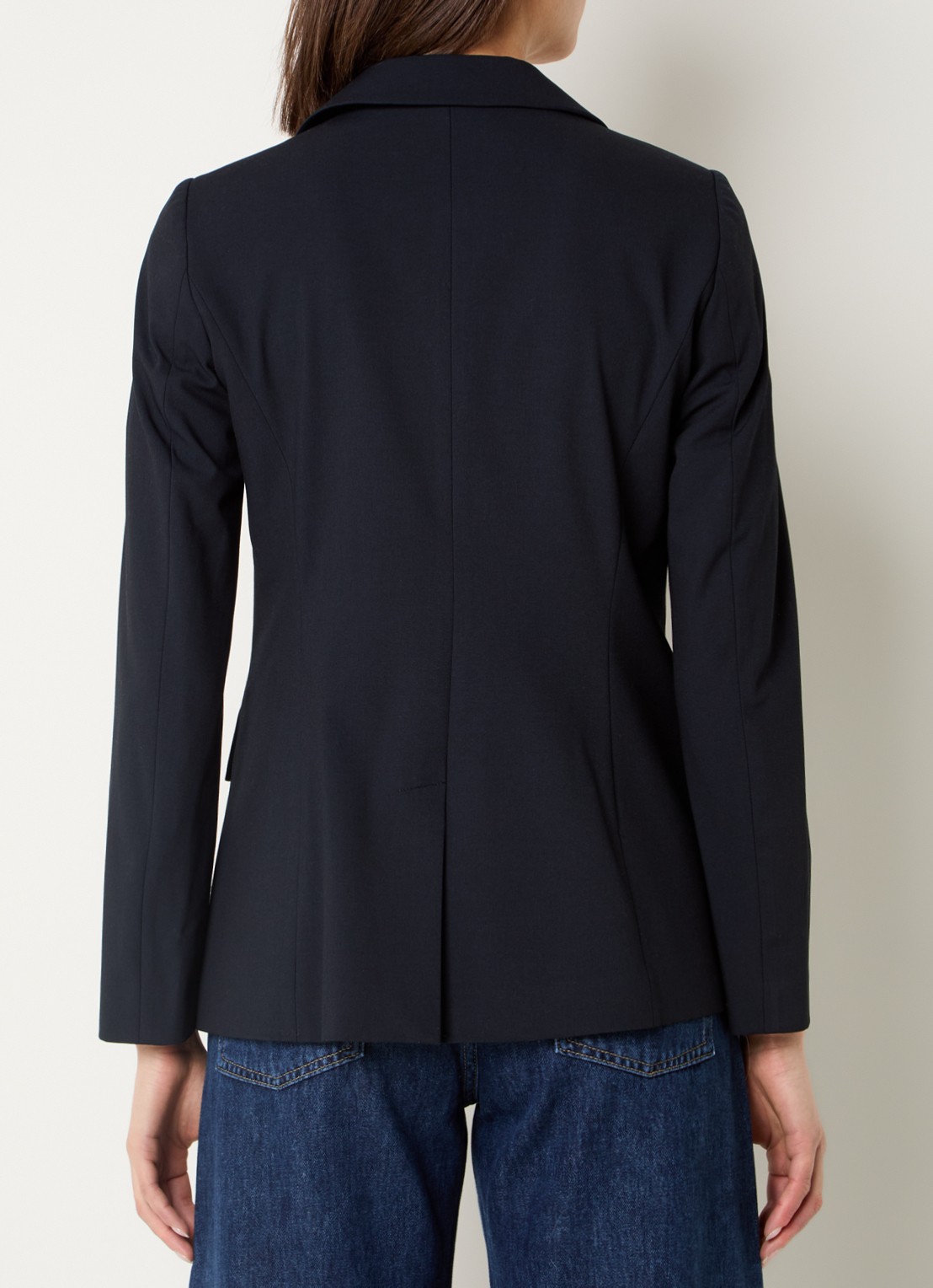 Benetton Blazer met schoudervulling en steekzakken - achterkant 4 blauw