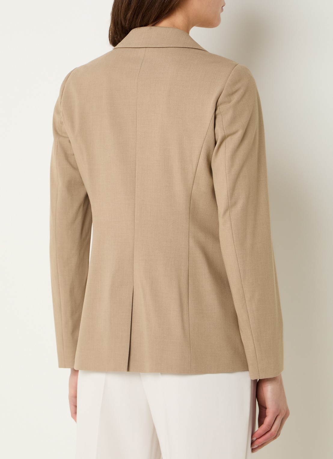 Benetton Blazer met schoudervulling en steekzakken - achterkant 4 camel