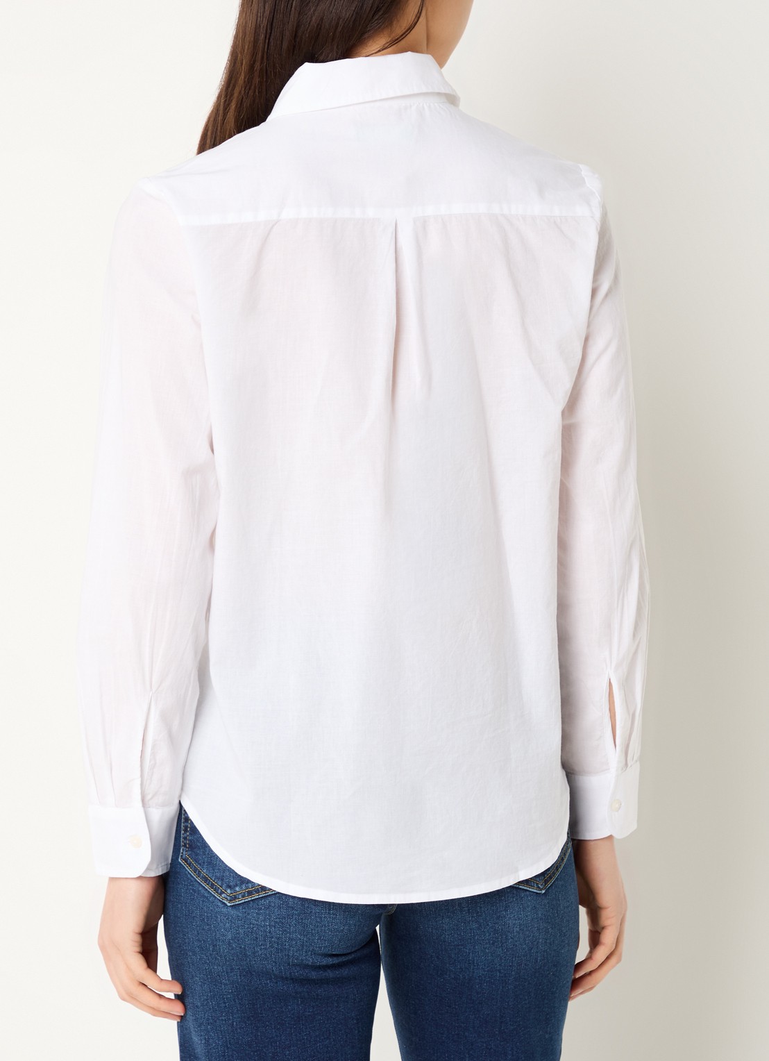 Benetton Blouse met kraag - achterkant wit