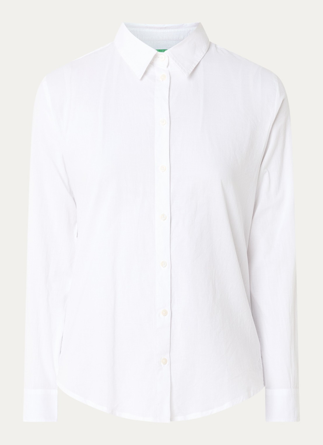 Benetton Blouse met kraag - voorkant 2 wit