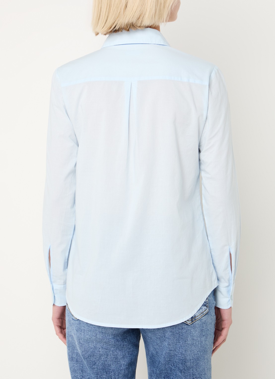 Benetton Blouse met kraag - achterkant 4 lichtblauw