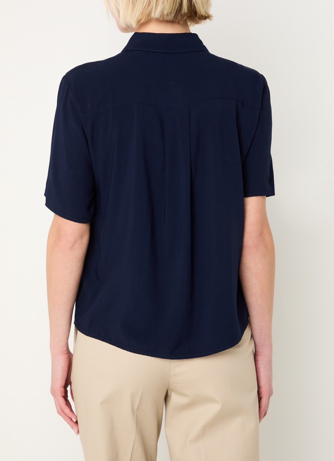 Benetton Blouse met kraag - achterkant 2 blauw