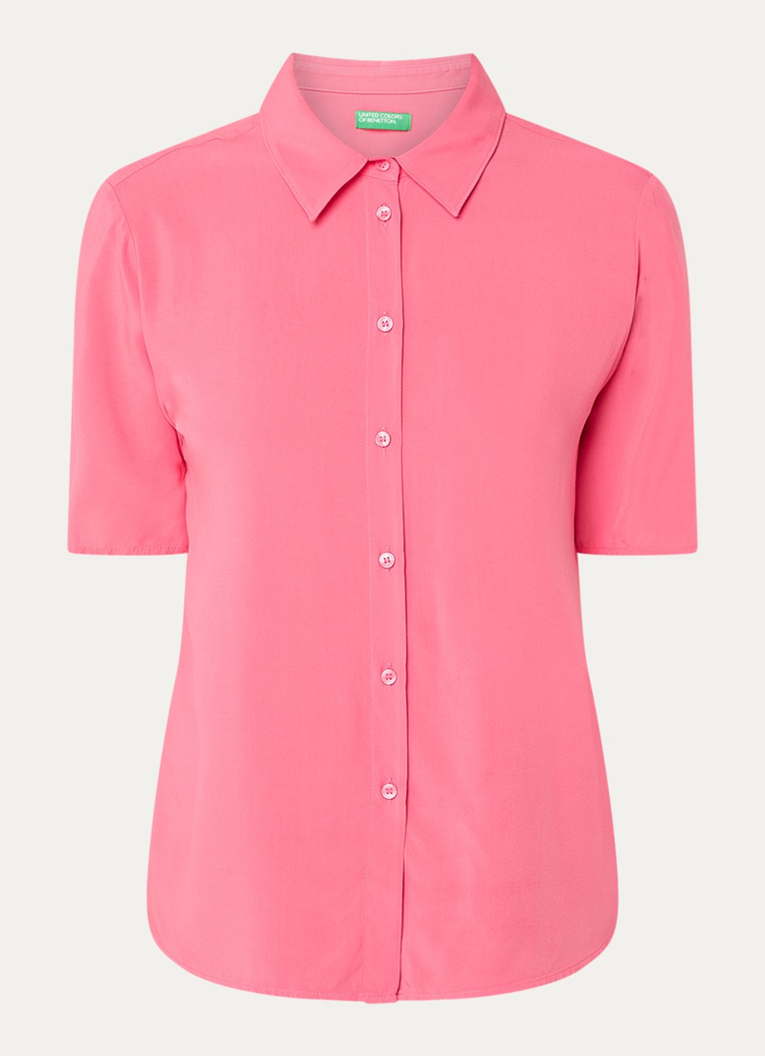 Benetton Blouse met kraag - voorkant rood